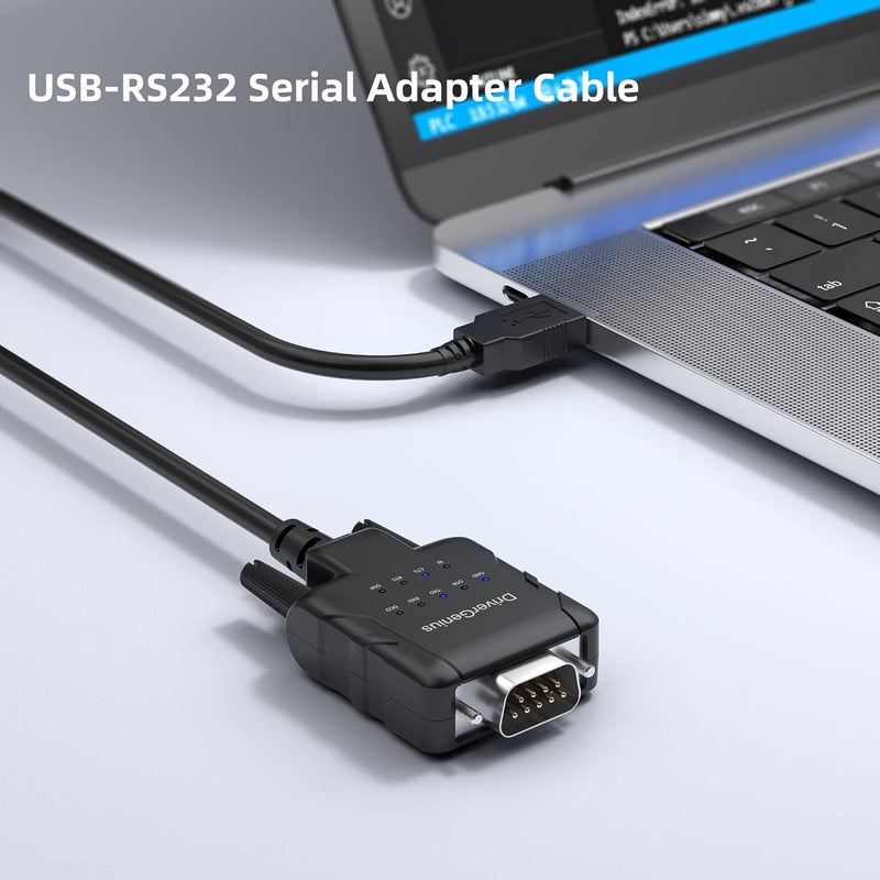 DriverGenius SerialPulseX-Series | USB to RS232 Serial Converter with 9 x LEDs - for Embedded Developers & Hobbyists | Works with Windows 11, macOS 15 【USB232A-E-A, 4-Pack】 - Image 5